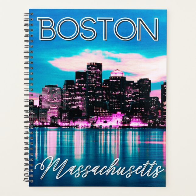 Boston Massachusetts Skyline Planer (Vorderseite)