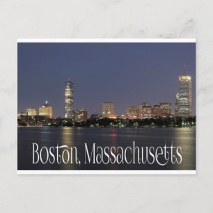 Boston Massachusetts Skyline - USA Postkarte