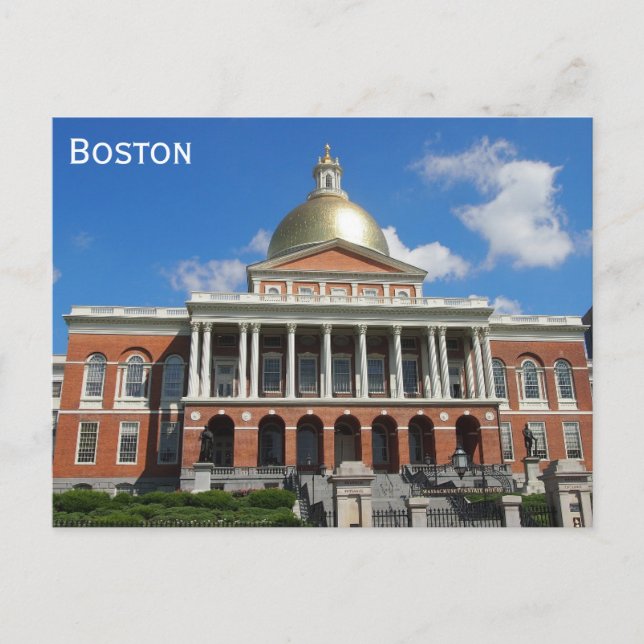 Boston Massachusetts Staat Hauptstadt Travel Postkarte (Vorderseite)