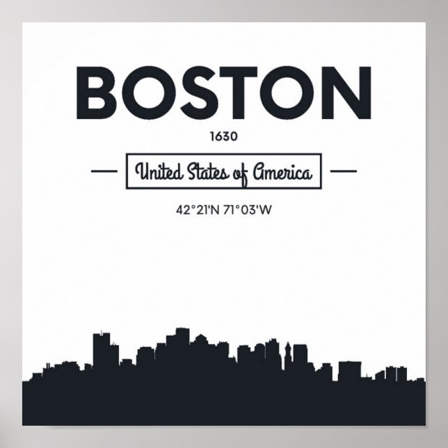 Boston, Massachusetts | Städtekoordinatoren Poster (Vorne)