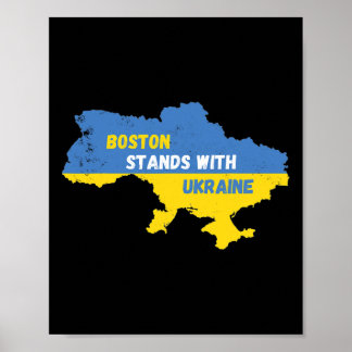 Boston Massachusetts steht mit der Ukraine Poster