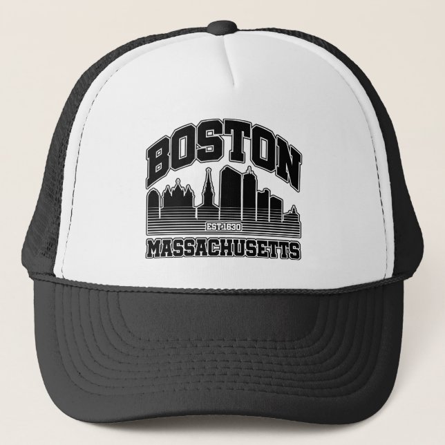 Boston, Massachusetts Truckerkappe (Vorderseite)