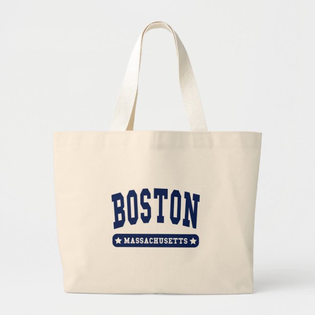 Boston Massachusetts Uni Style to Shirts Jumbo Stoffbeutel (Vorne)