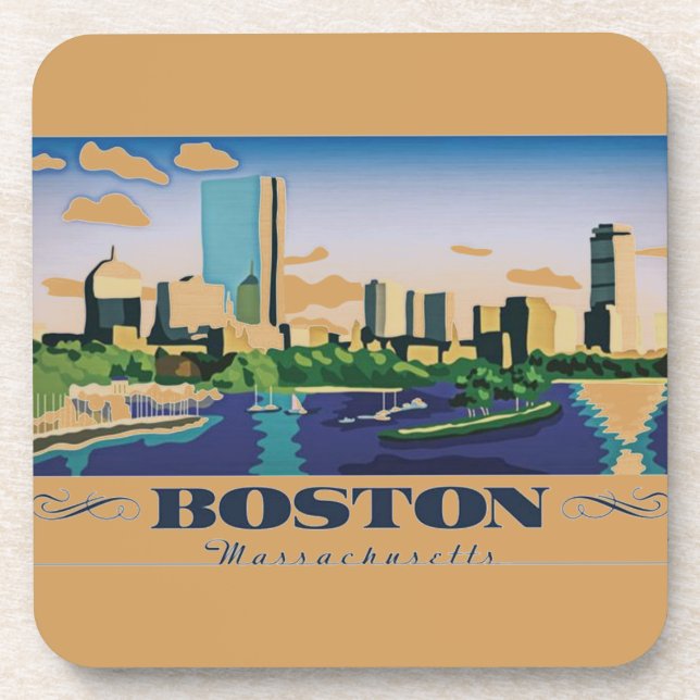 Boston, Massachusetts Untersetzer (Vorderseite)
