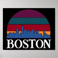 Boston Massachusetts Vintage Stadtansicht