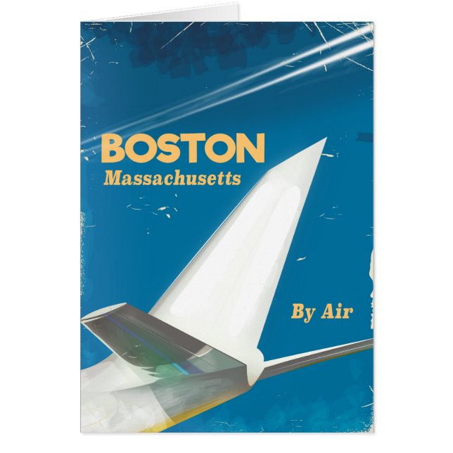 Boston Massachusetts Vintages Flugplakat (Vorne)