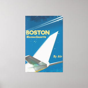 Boston Massachusetts Vintages Flugplakat Leinwanddruck