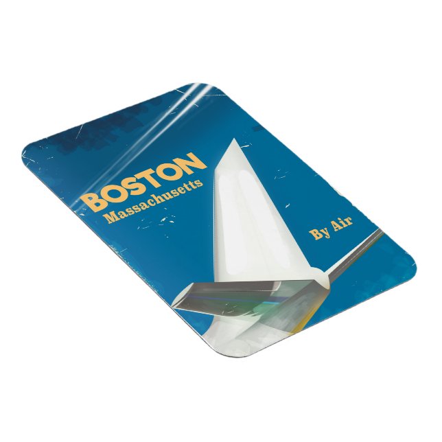 Boston Massachusetts Vintages Flugplakat Magnet (Rechte Seite)