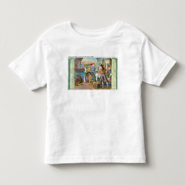 Boston, MassachusettsBoston Tee-Party-Szene Kleinkind T-shirt (Vorderseite)