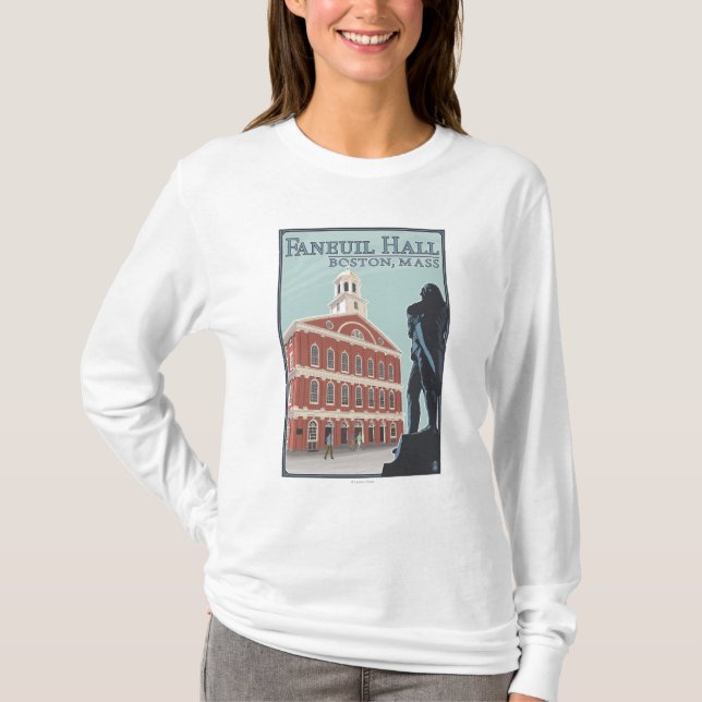 Boston, MassachusettsFaneuil Hall Ansicht T-Shirt (Vorderseite)