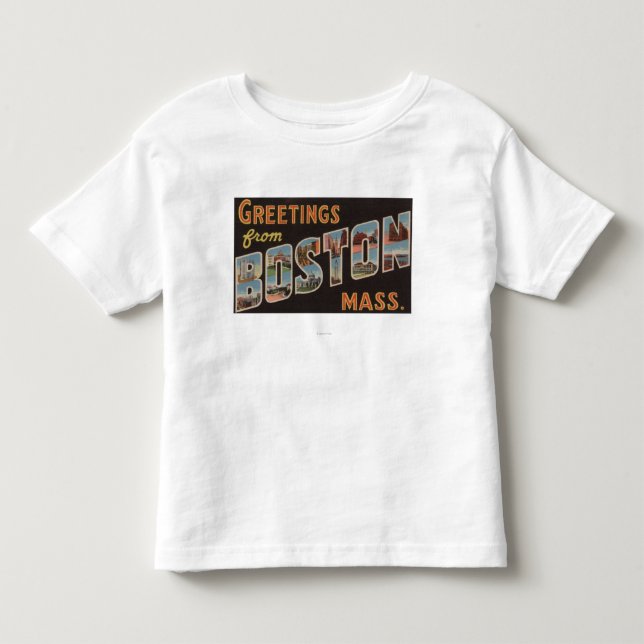Boston, MassachusettsLarge Buchstabe-Szenen 3 Kleinkind T-shirt (Vorderseite)
