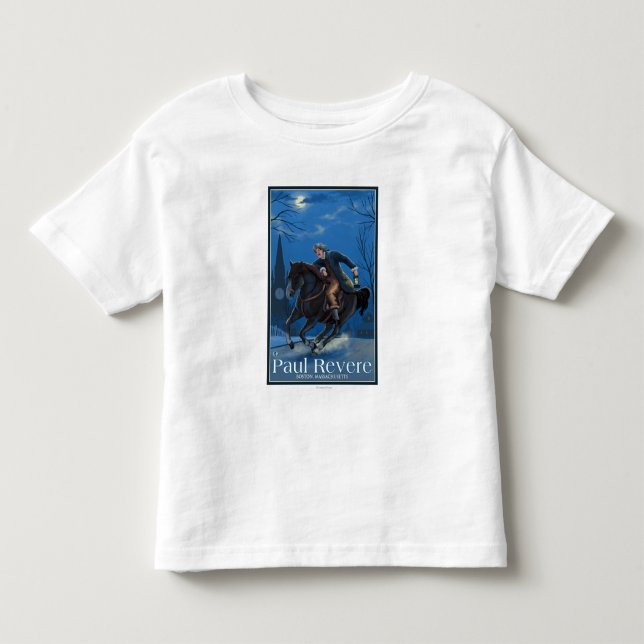 Boston, MassachusettsPaul Reveres Fahrt Kleinkind T-shirt (Vorderseite)