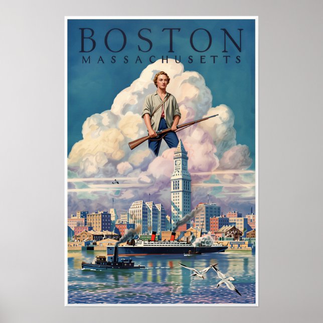 Boston Minuteman Plakat (Vorne)