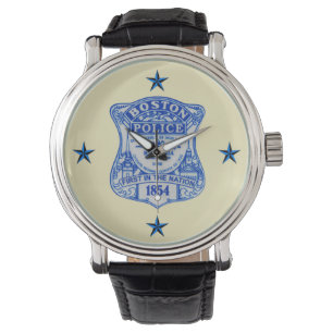 Boston-Polizei-kundenspezifisches schwarzes Armbanduhr