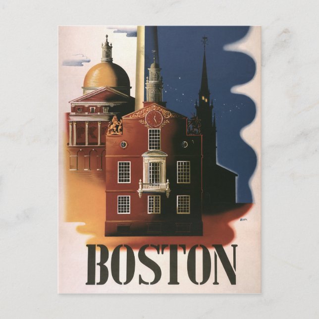 Boston Postkarte (Vorderseite)