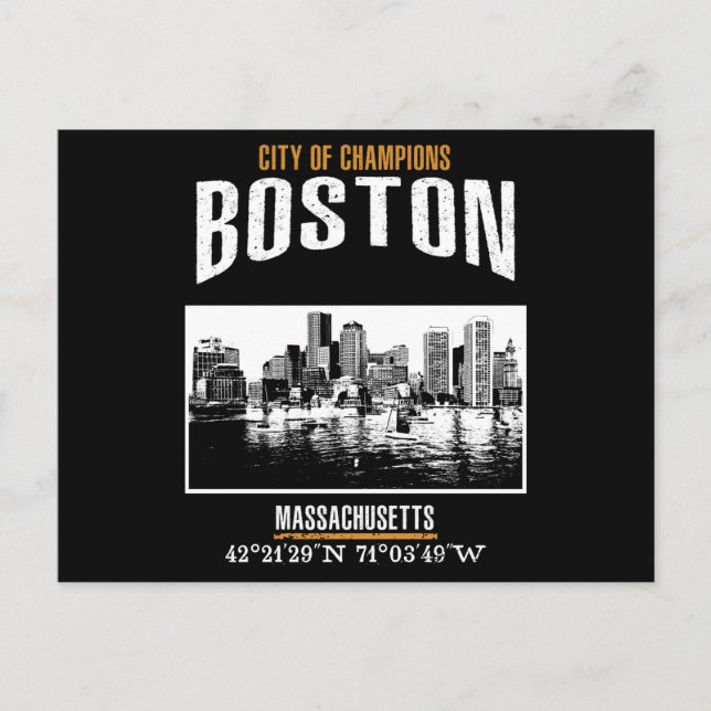 Boston Postkarte (Vorderseite)
