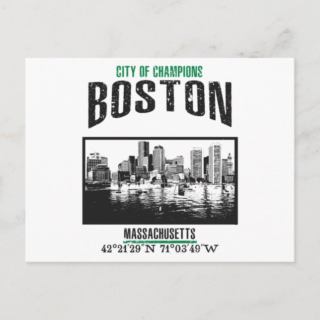 Boston Postkarte (Vorderseite)