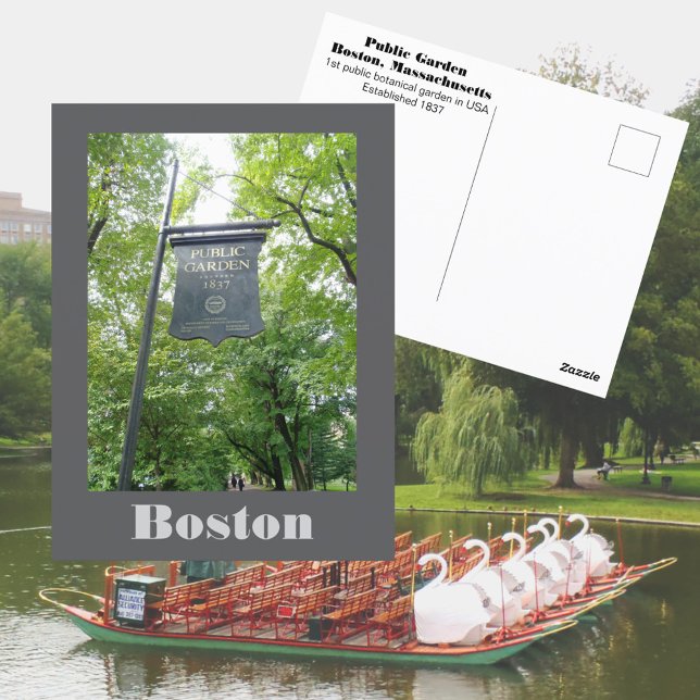 Boston Public Garden Massachusetts Travel Postkarte (Von Creator hochgeladen)