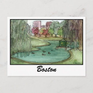 Boston Public Garden Postkarte