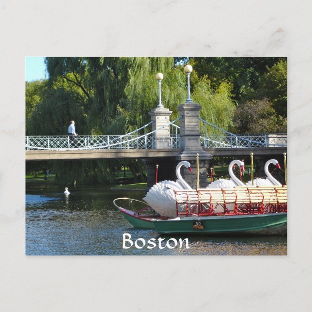 Boston Public Garden Postkarte (Vorderseite)