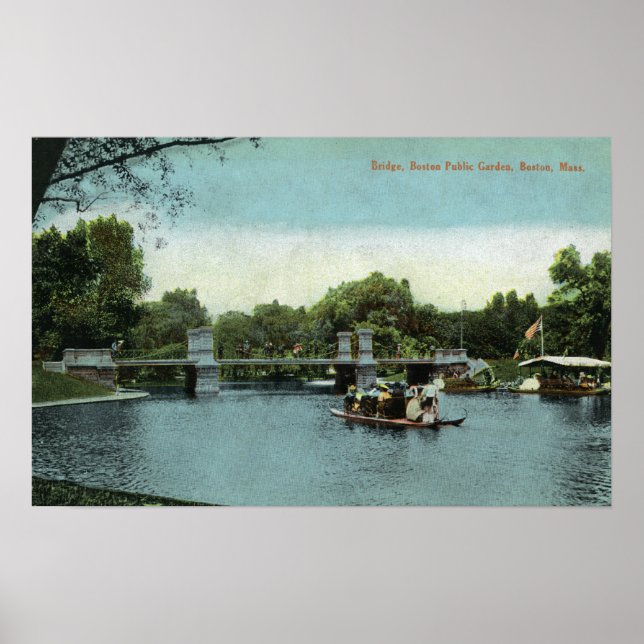 Boston Public Garden View the Bridge Poster (Vorne)