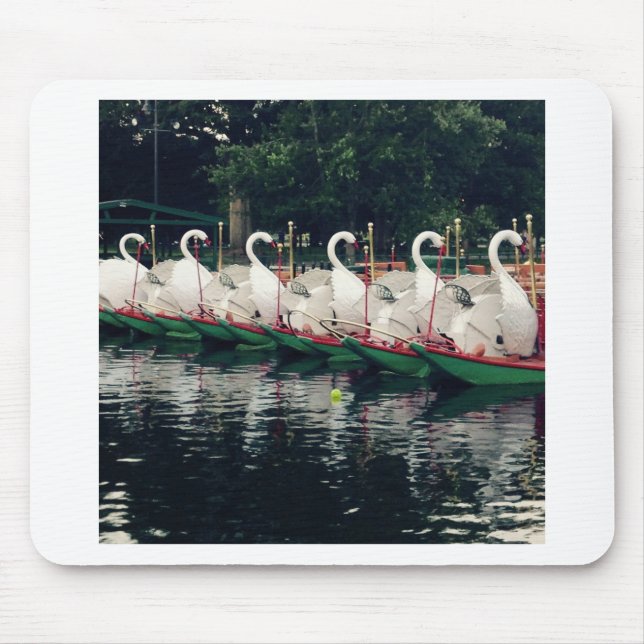 Boston Public Gardens Swan Boote Mousepad (Vorne)