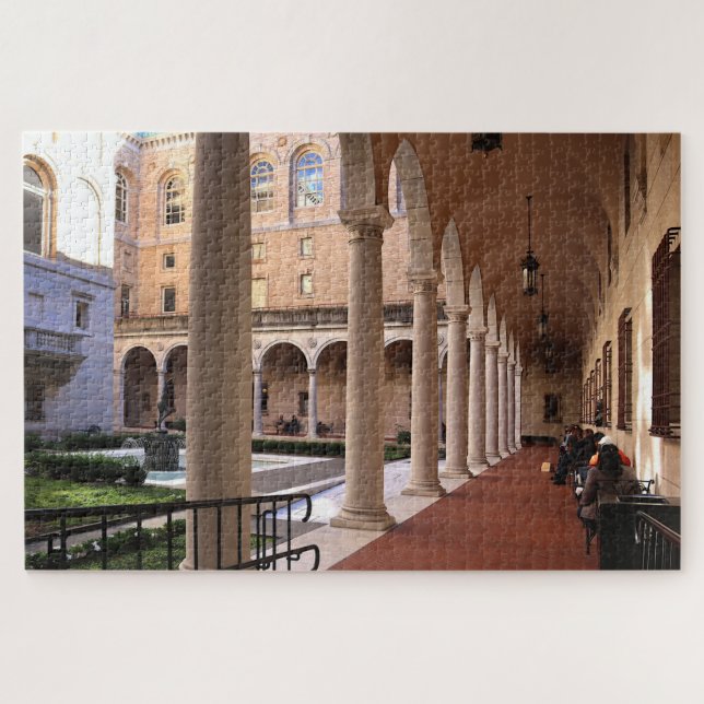 Boston Public Library Courtyard Photo Puzzle (Horizontal)