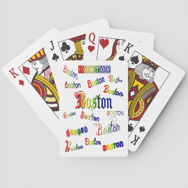Boston Rainbow Schriftartes Spielkarten (Rückseite)