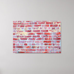 Boston Red Brick Wall Leinwand Wrap Print