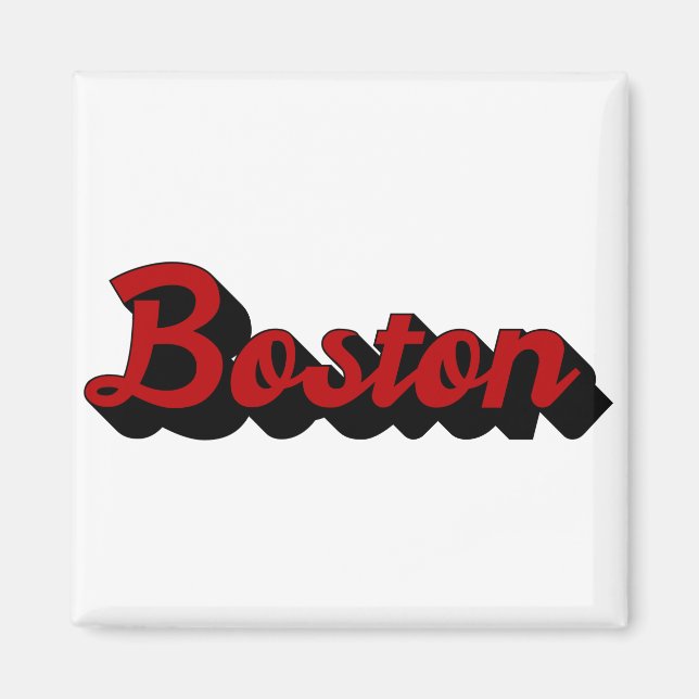 Boston Red und Black Magnet (Vorne)