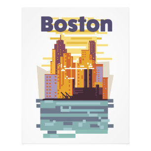 Boston Reiseplakat Fotodruck