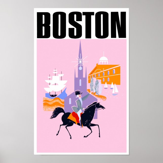 Boston-Reiseplakat Poster (Vorne)