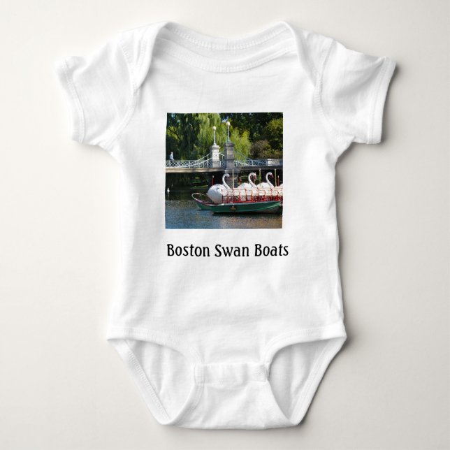 Boston-Schwan-Boots-Baby Baby Strampler (Vorderseite)