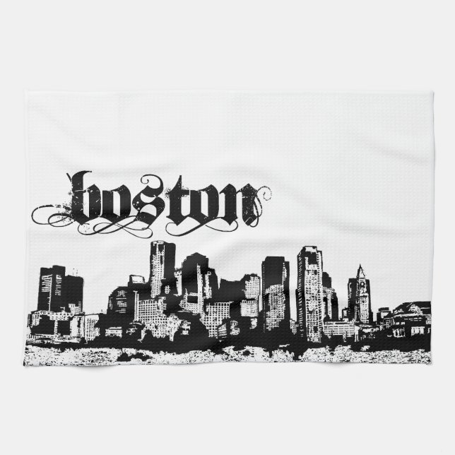 Boston setzte sich an für Ihre Stadt Handtuch (Horizontal)