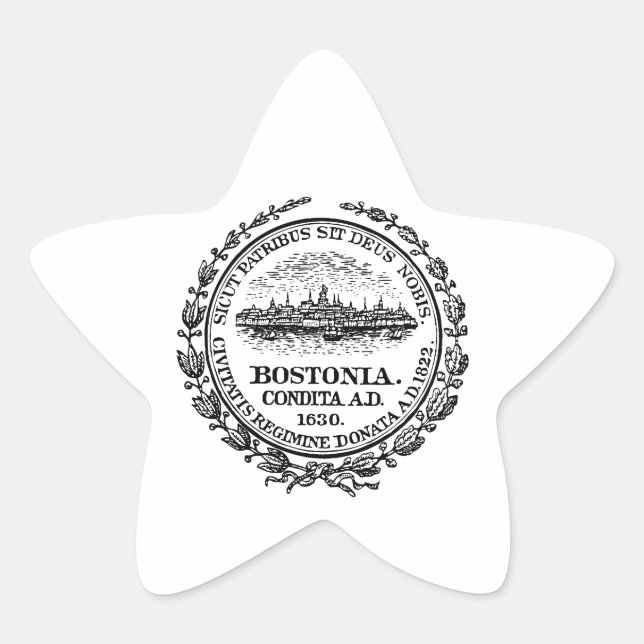 Boston-Siegel Stern-Aufkleber (Vorderseite)