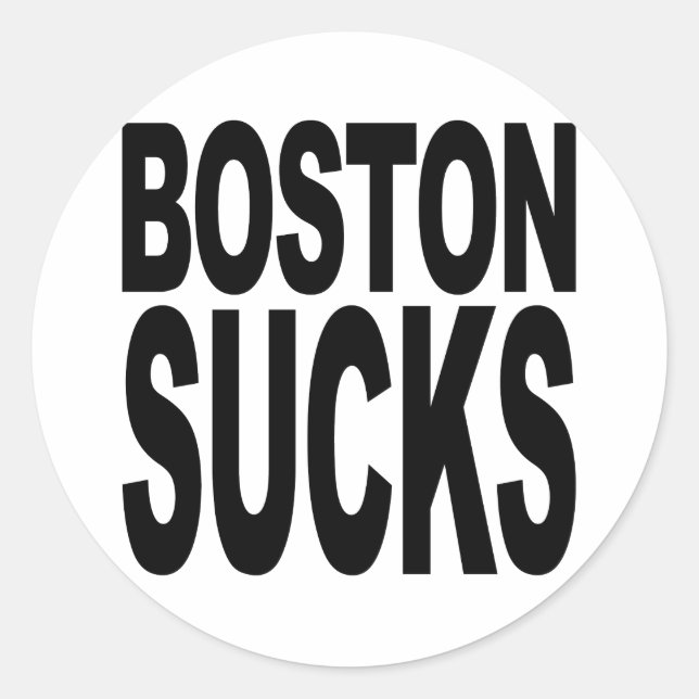 Boston Sind zum Kotzen Runder Aufkleber (Vorderseite)