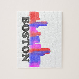 Boston-Skyline-Aquarell