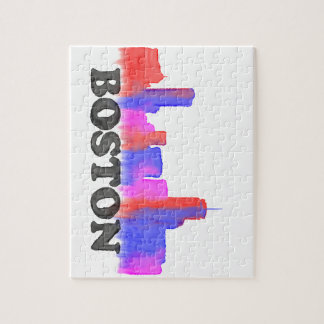 Boston-Skyline-Aquarell