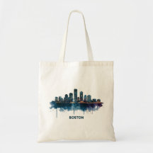 Boston Skyline Aquarell Stadtlandschaft Kunstgesch