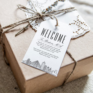 Boston Skyline Begrüßungstipps Geschenkanhänger