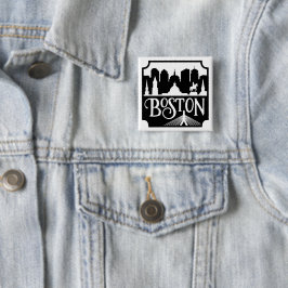 Boston Skyline Button