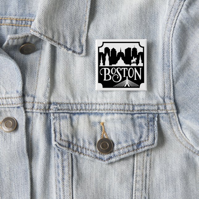 Boston Skyline Button (Beispiel)