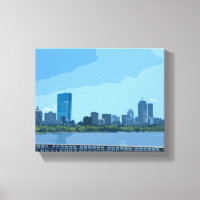 Boston Skyline Charles River Gemälde
