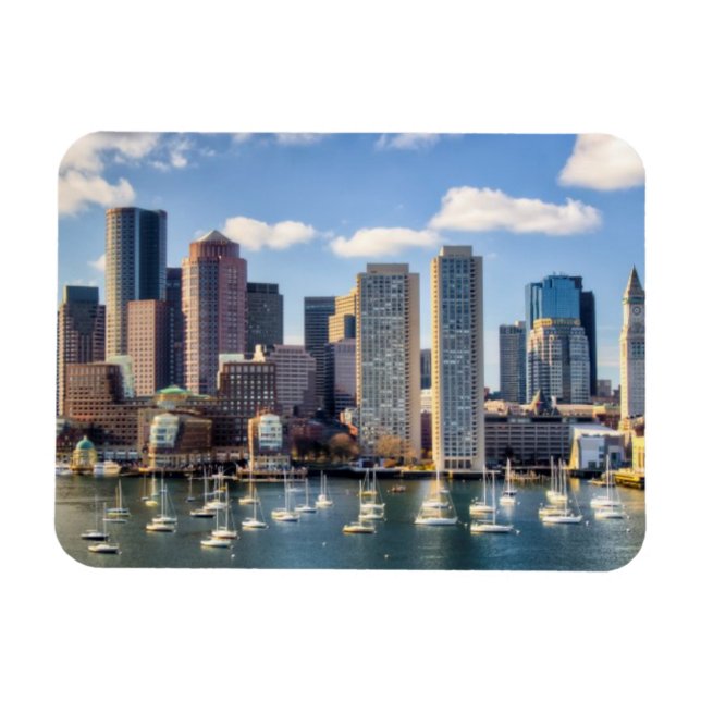 Boston skyline from waterfront magnet (Horizontal)