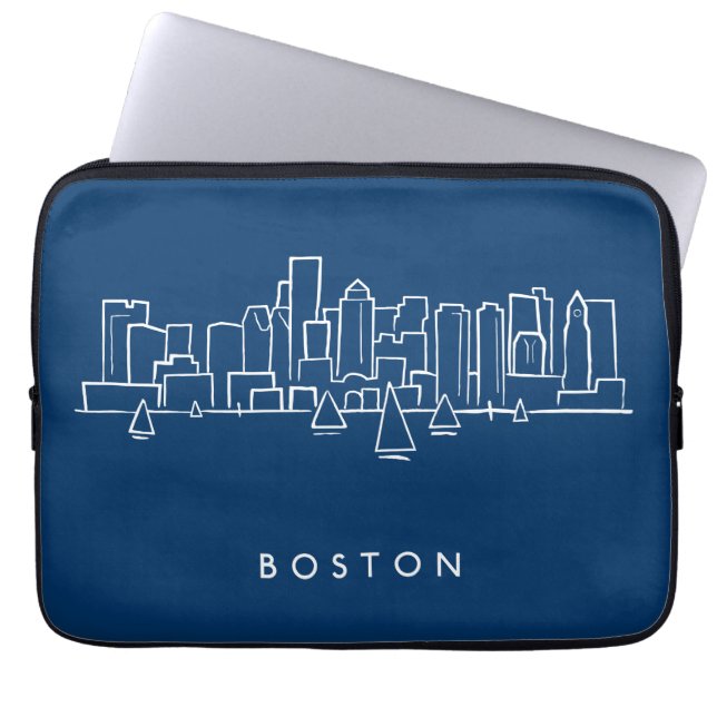 Boston-Skyline Laptopschutzhülle (Vorderseite)