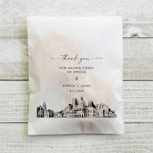 Boston Skyline Mariage Merci Favoriser les sacs