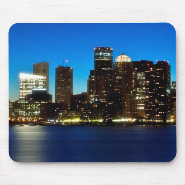 Boston-Skyline mit Mond Mousepad (Vorne)