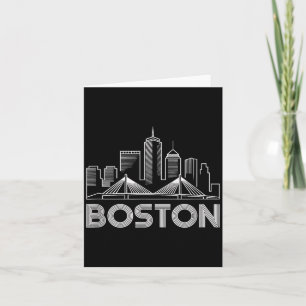 Boston Skyline Retro Vintage Stadtliebhaber Karte