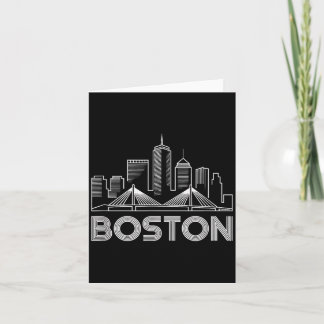 Boston Skyline Retro Vintage Stadtliebhaber Karte