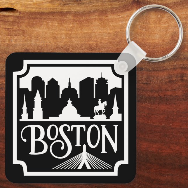 Boston Skyline Schlüsselanhänger (Rückseite)